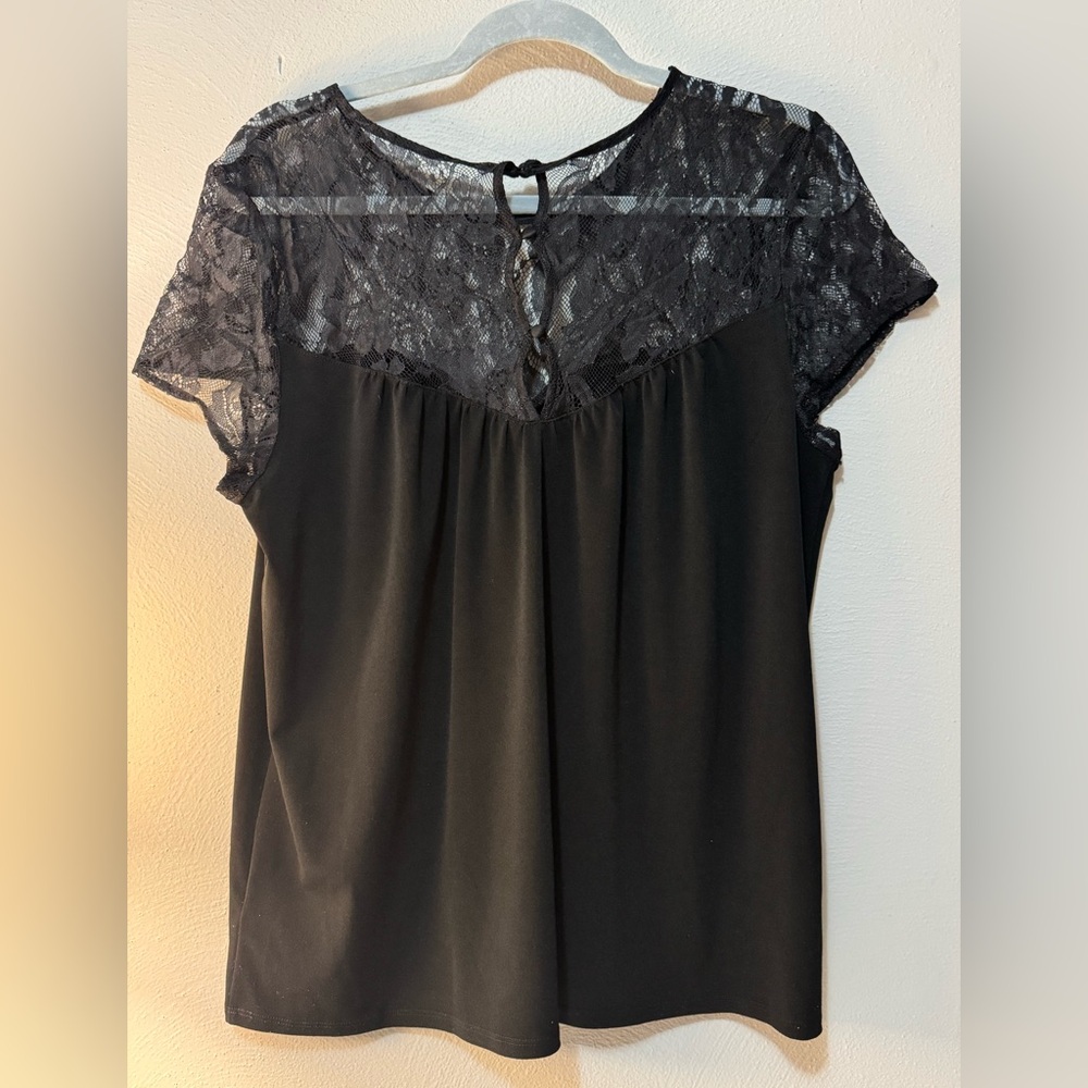EXPRESS Elegant Black Lace Women's Top